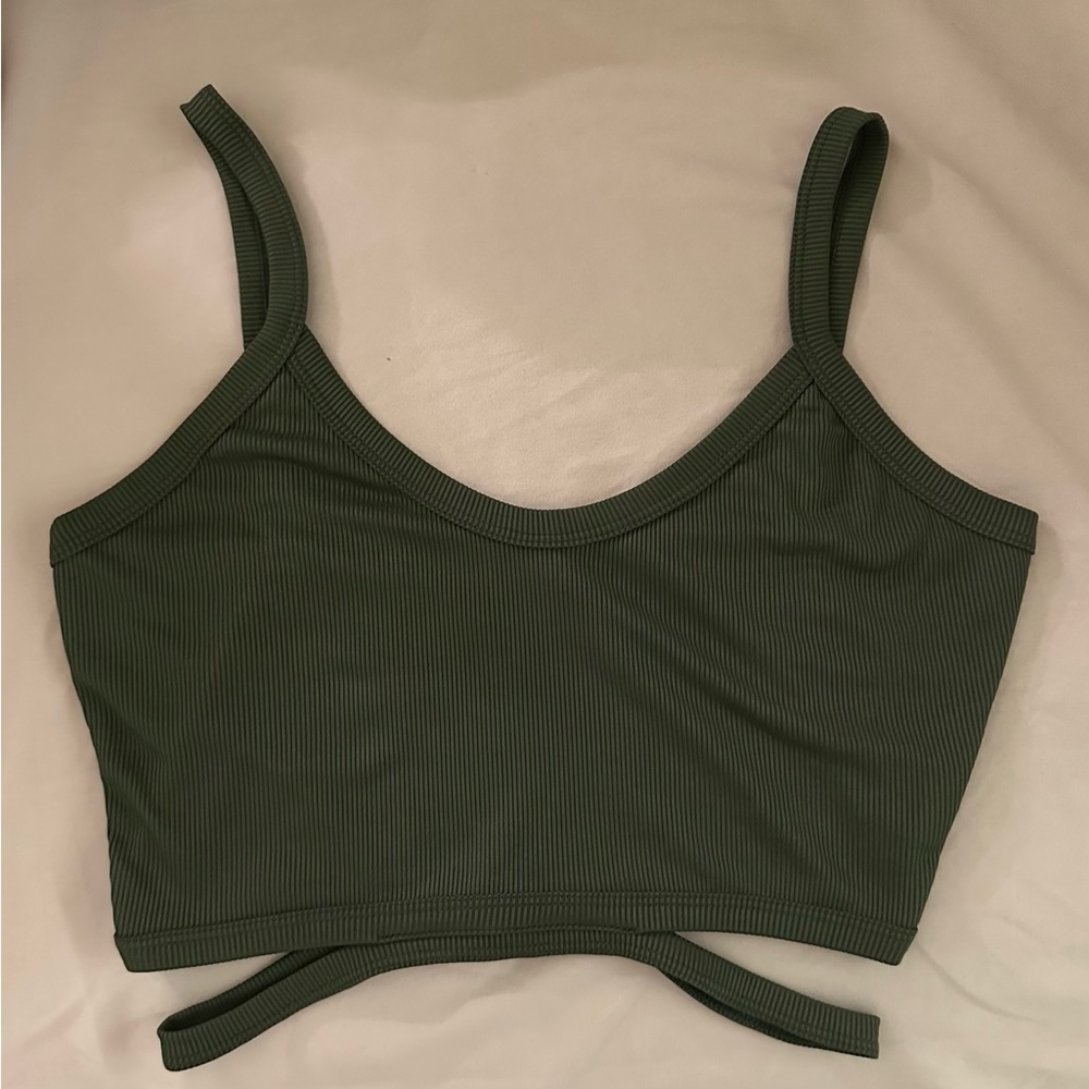 Green crop top
